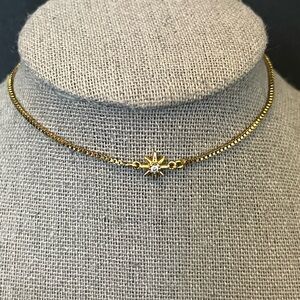 Gold Star with CZ Ankle Bracelet